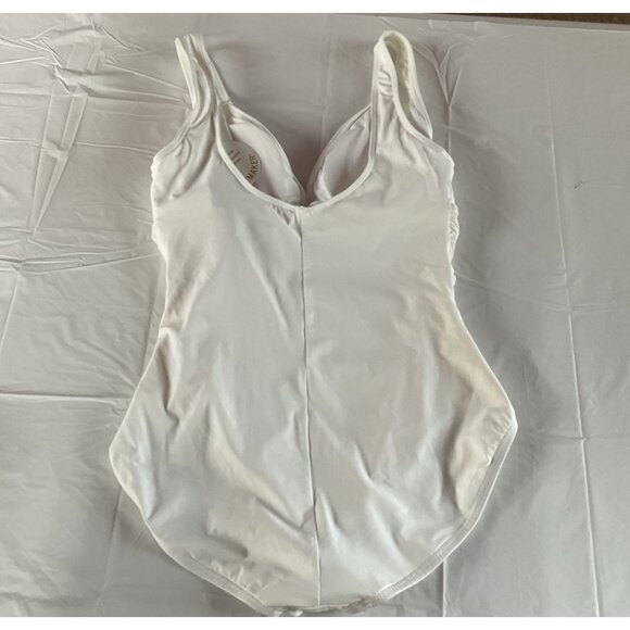 NWT Contours Coco Reef White One-Piece Swimsuit Underwire Ruching Design 12/36C - Picture 10 of 14